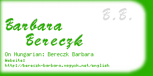 barbara bereczk business card